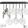 17 Inch Coffee Mug Rack: Wall Mounted Heavy-Duty Cup Holder for Cafe Bar