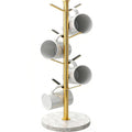 Gypie Marble Mug Holder Tree, 8 Hooks Small Coffee Cups Stand, Black