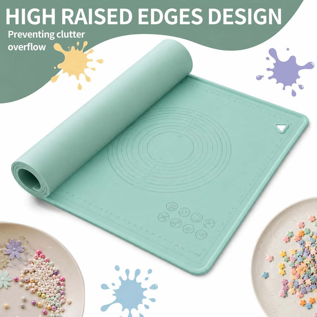 SKEAP Silicone Mat for Arts and Crafts –Non-Slip, Non-Stick Craft Mat