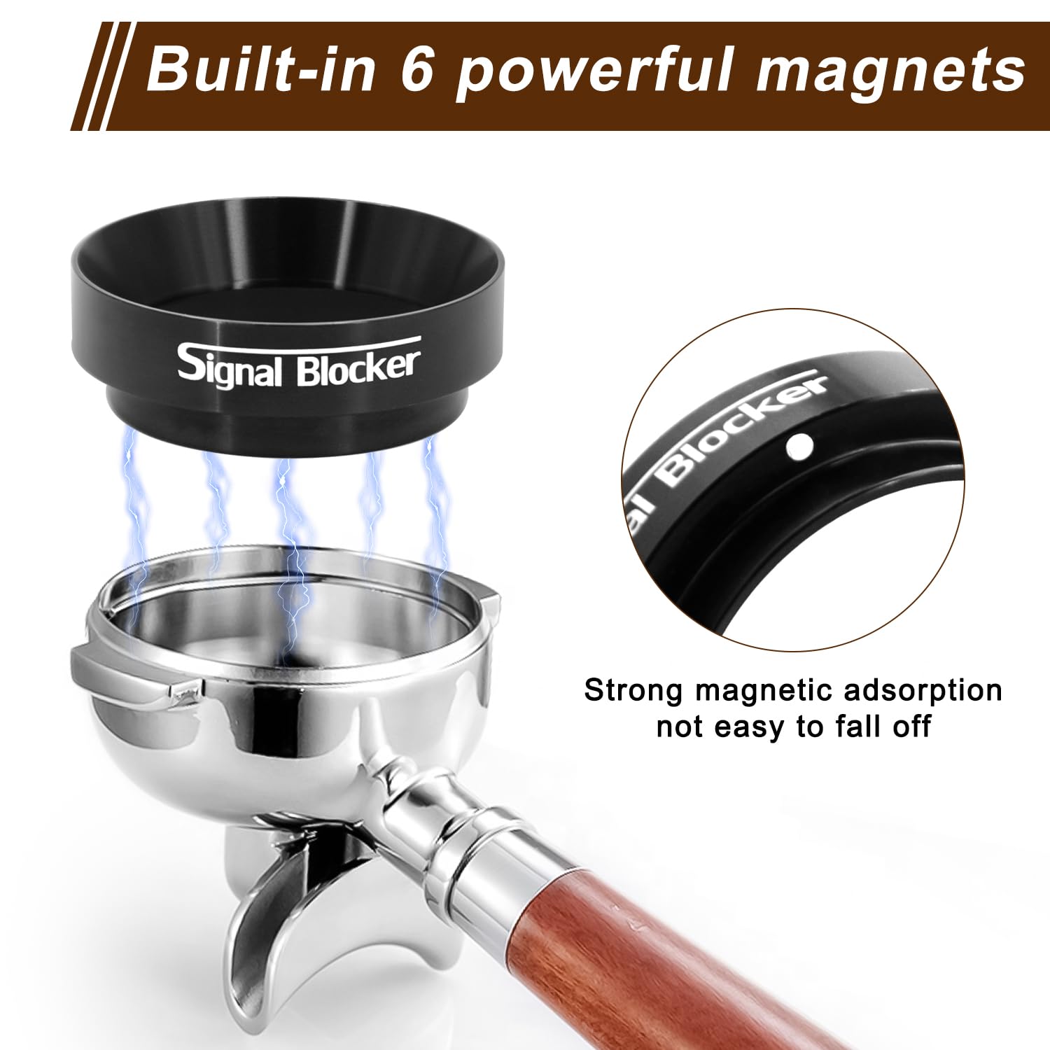 54mm Espresso Dosing Funnel & 53.5mm Puck Screen for Breville: Magnetic Coffee Dosing Ring Aluminium Metal - Reusable 1.7mm Thickness 150μm Puck Screen 316 Stainless Steel | Fits All 54mm Portafilters