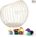 Stainless Steel Cup Coffee Basket pods holder Sturdy for Home or Office Kitchen Counter Organizer Espresso Capsule (WHITE)