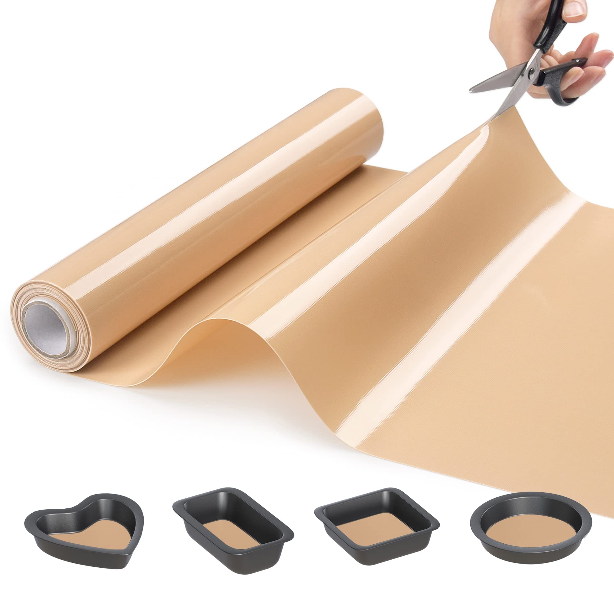 MMmat Silicone Baking Mat Roll - Best German Silicone - Non-slip Silicone Pastry Mat, Non-Stick Reusable Air Fryer Linner, Counter Mat, Oven Liner, Freeze Dryer Mat - 16IN x 8FT