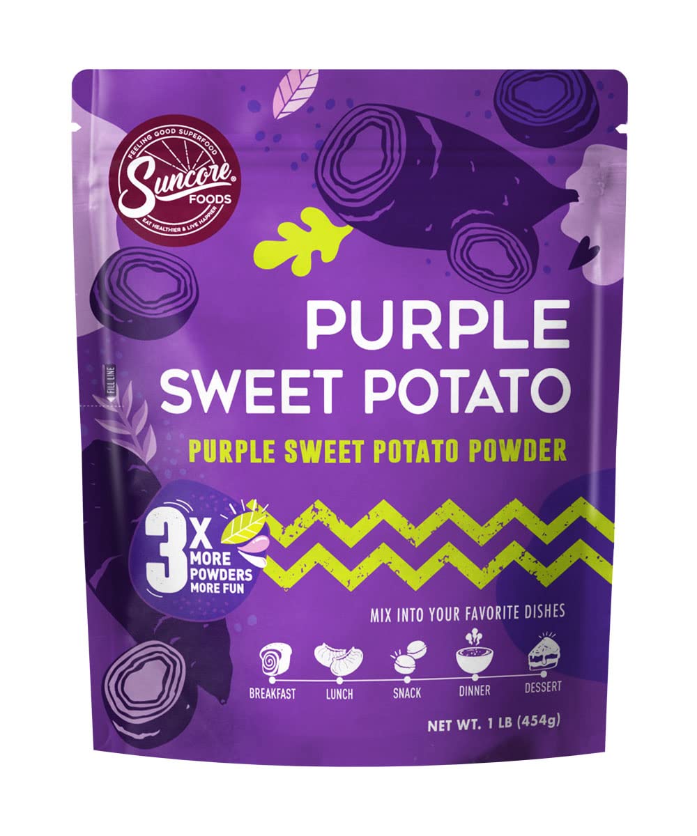 Suncore Foods Purple Sweet Potato Powder 5oz | Gluten Free | Vegan