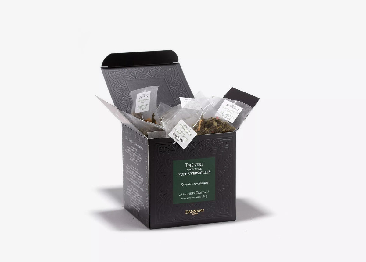 Dammann Freres Satchets, Carcadet Provence Tea Bags, Premium Gourmet French Herbal Tea, Blend Hibiscus, Apricot, Peach Flavors, 20 Count (Single Pack)