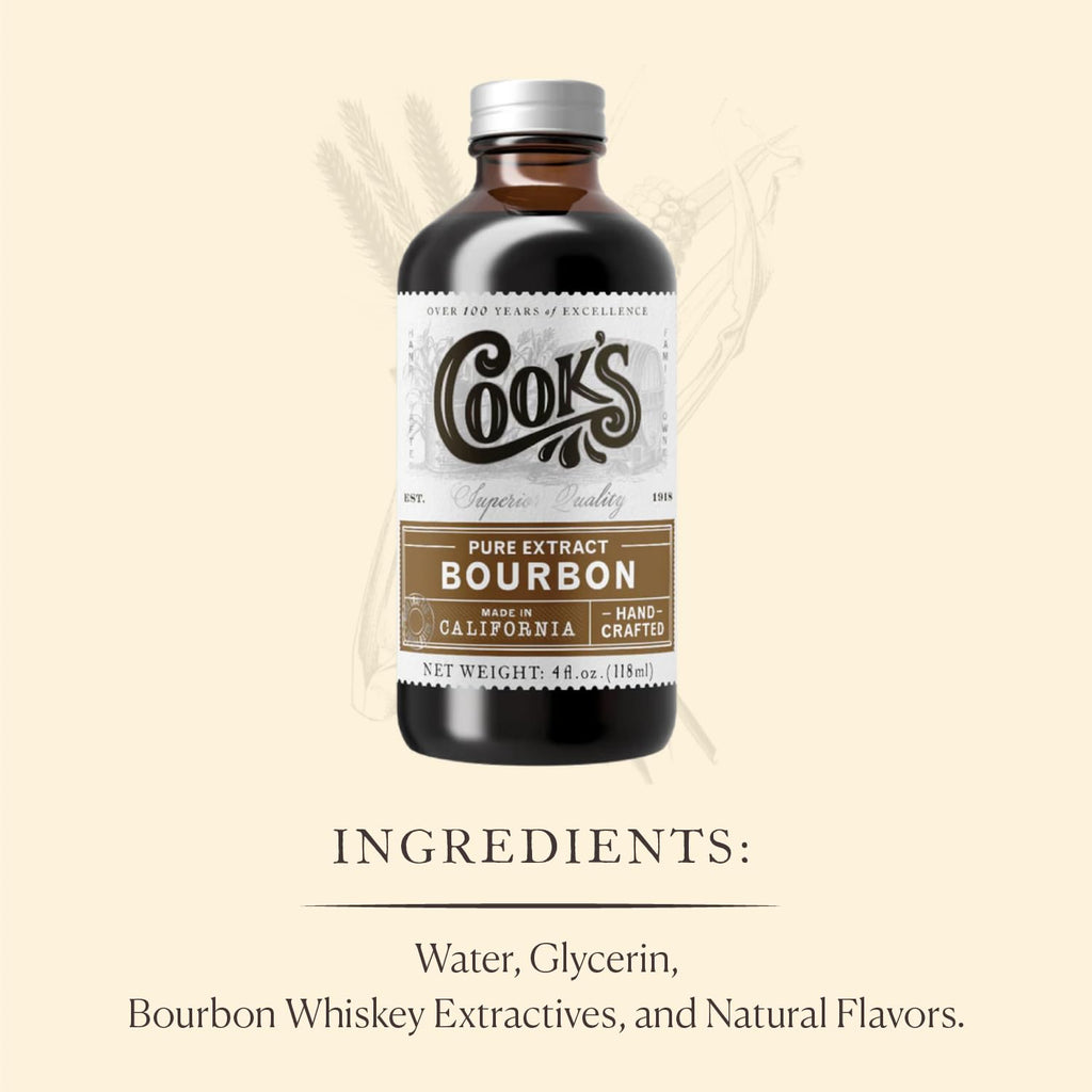 Cook's Bourbon Extract for Baking, Cooking & Beverages, 8 oz