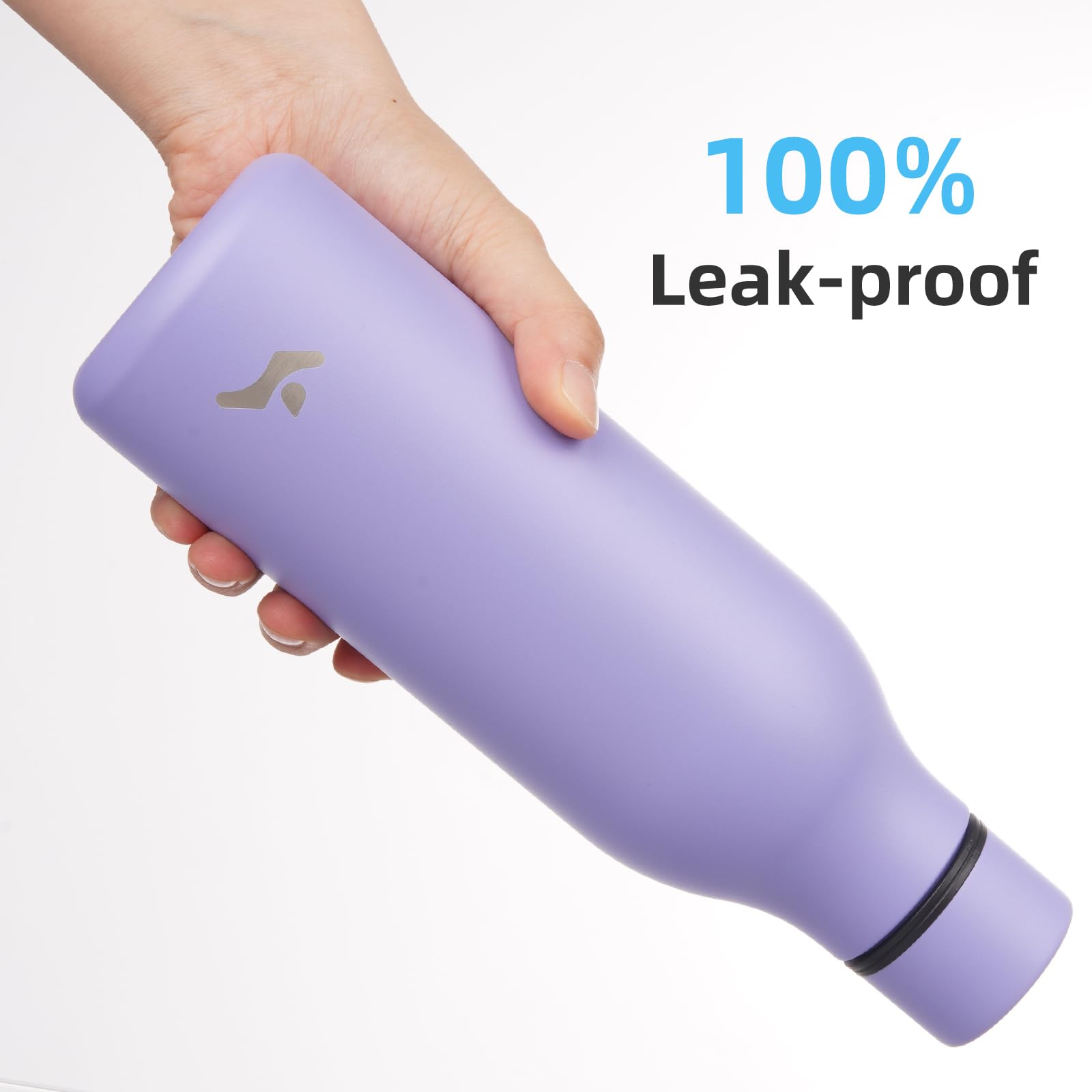 Konokyo 18 oz Insulated Stainless Steel Metal Water Bottle with Strap
