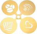 4pcs Coffee Decorating Stencils,Cake Stencil Templates Decoration Foam Templates for Coffee,Dessert,Cake, Chocolate in Wedding Party Dance Valentine's Day