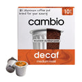 Cambio Roasters Decaf Medium Roast Coffee Pods - Aluminum Pods, 10ct
