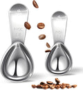 Ugotit Coffee Scoop for Ground Coffee, 2 Tablespoon 304 Stainless Steel Coffee Measuring Scoop Heavy-Duty, Short Handle for Canisters, Espresso & Baking