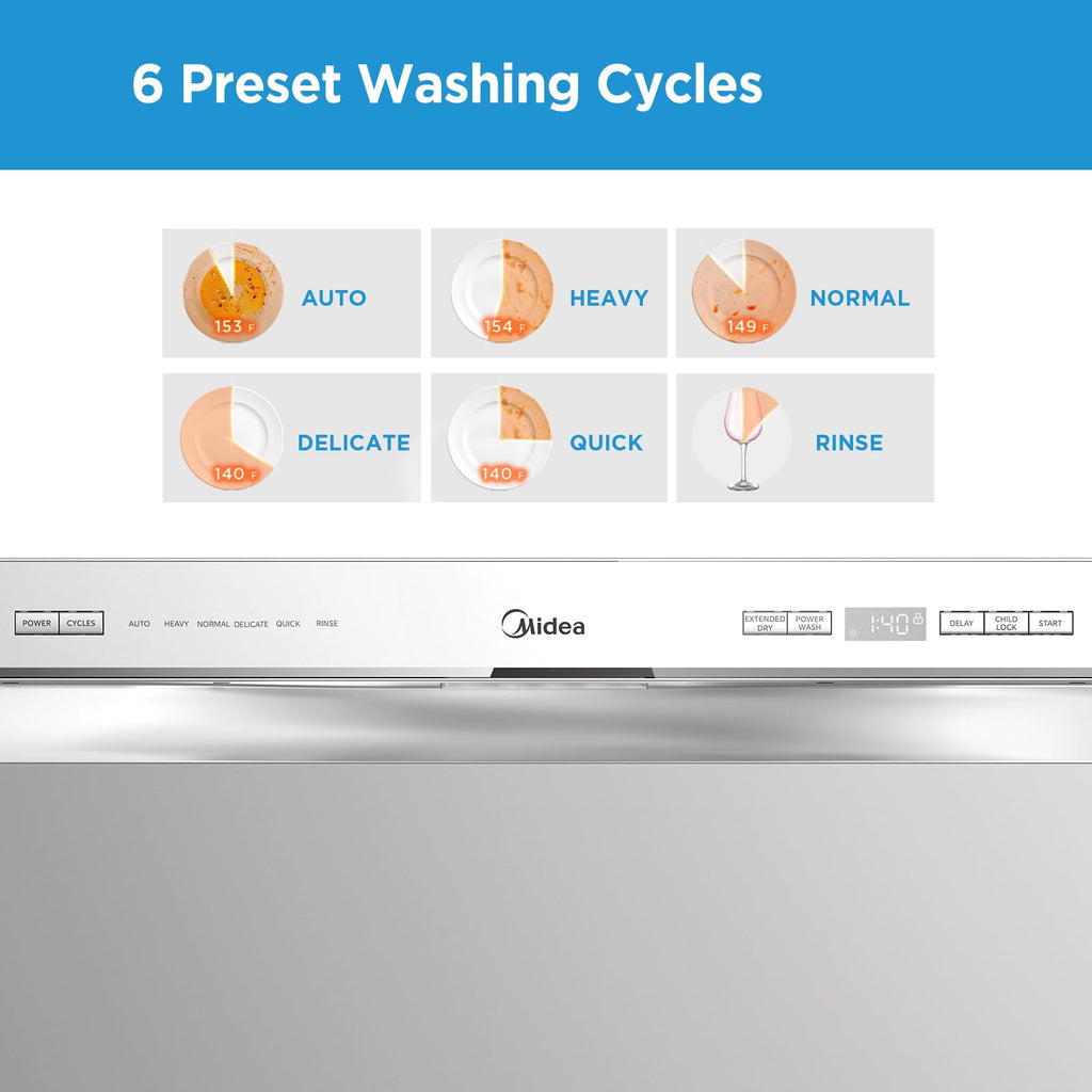 Midea Countertop Dishwasher Portable, 6 Place Settings, Energy Star