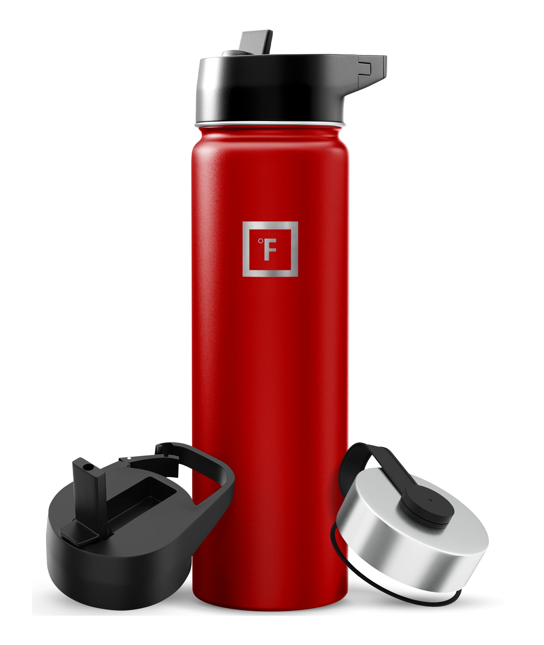 IRON °FLASK 22 oz Wide Mouth Water Bottle with 3 Lids
