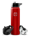 IRON °FLASK 22 oz Wide Mouth Water Bottle with 3 Lids