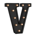 Foaky LED Letter Lights Sign Marquee Light Up Letters Sign for Night Light Wedding/Birthday Party Battery Powered Christmas Lamp Home Bar Decoration(V)