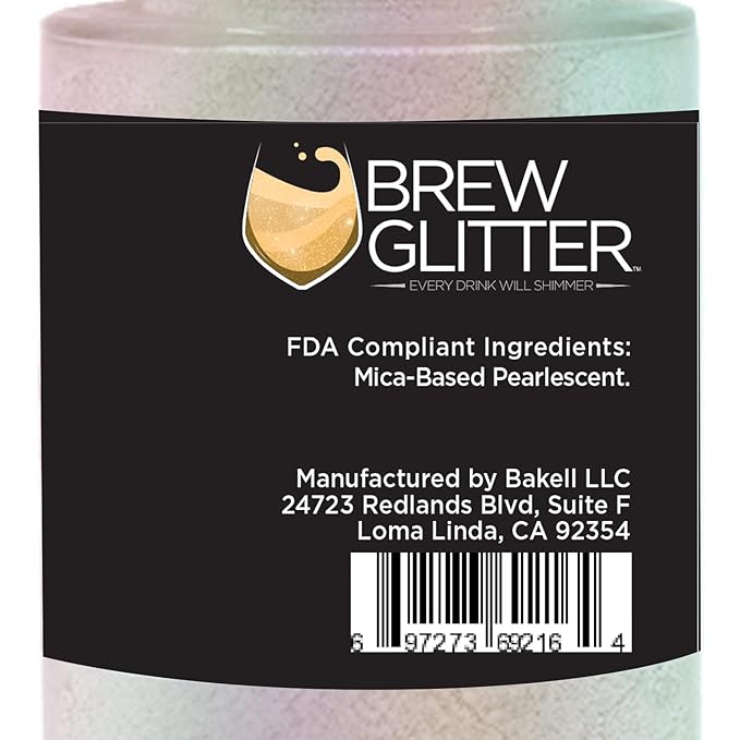 Purple Iridescent BREW GLITTER Edible Glitter For Drinks, Cocktails, Beer, Garnish Glitter & Beverages | 100% Edible & Food Grade | Vegan, Gluten, Nut Free (25g Spray Pump, Purple Iridescent)