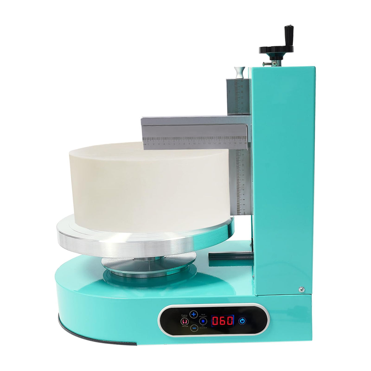 Unnsiapit Cake Decorating Machine, 200W Electric Cake Cream Spreading Coating Machine with Adjustable Scraper, Turntable Cake Frosting Smoother, for 4-12in Cake, 60-320RPM (Pink)