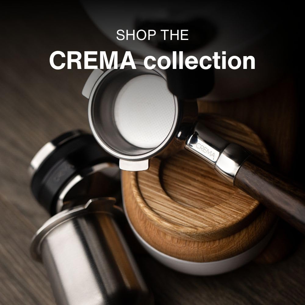 CREMA Coffee Products Arc Knock Box | Holds 12–16 Espresso Pucks | Durable Stain Resistant Build with Non Slip Base | Easy Clean Up Moisture Control | White Base & White Plastic Lid