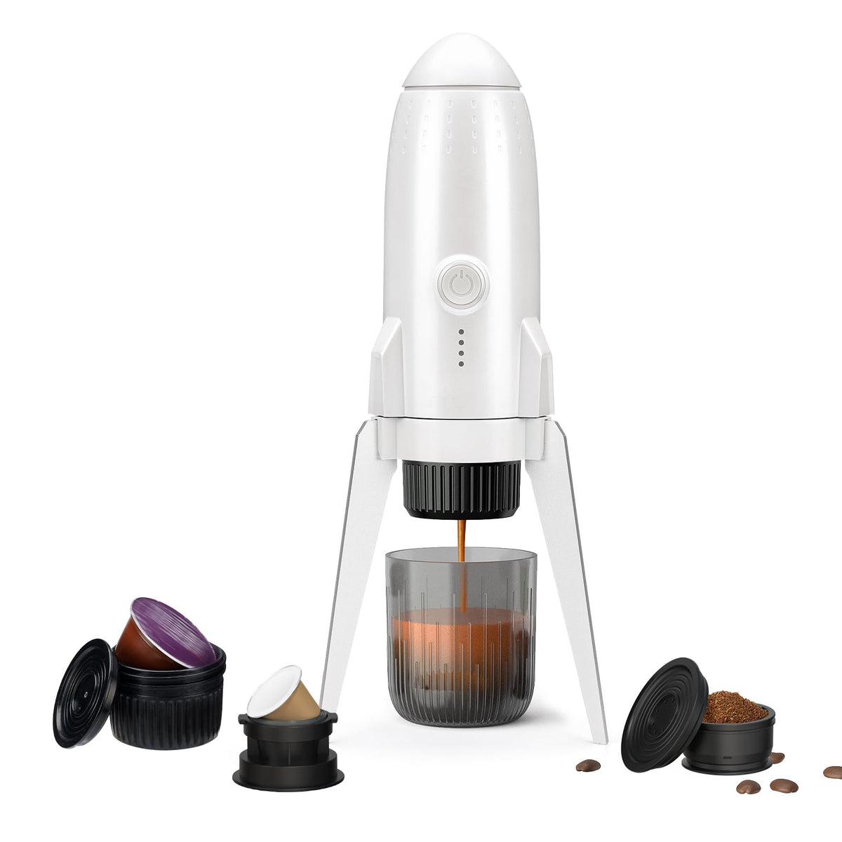 BENFUCHEN Portable Coffee Maker for Nespresso/Dolce Gusto Pods&Grounds