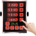 4 Channel Kitchen Timer – Cordless Timers for Cooking with Audio Alerts – Stainless Steel LED Digital Timer for Commercial Restaurants Home Kitchen Black