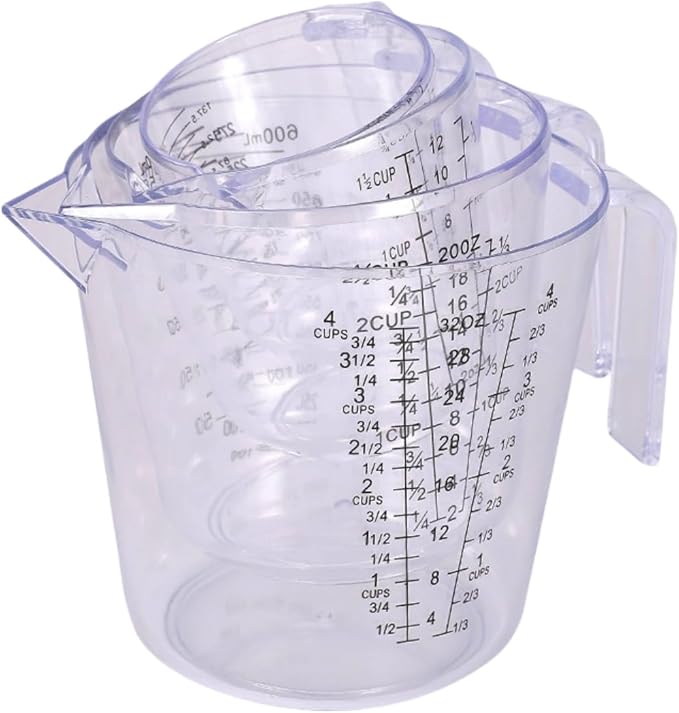 7x Stainless Steel Measuring Cups with 6x Measure Spoons Set,4x Plastic Measurings Cups for Liquids,Kitchen Gadgets for Cooking & Baking Utensils(17Pcs)