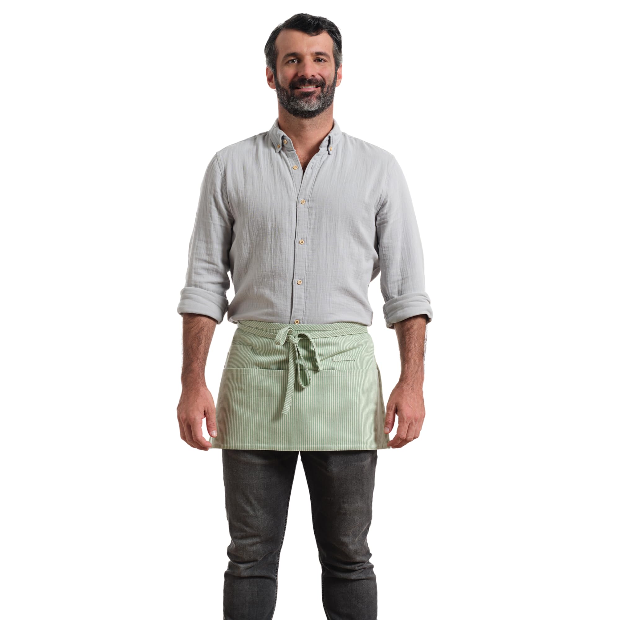 MEEMA Chef Waist Aprons for Women with Pockets, Adjustable Cooking Aprons