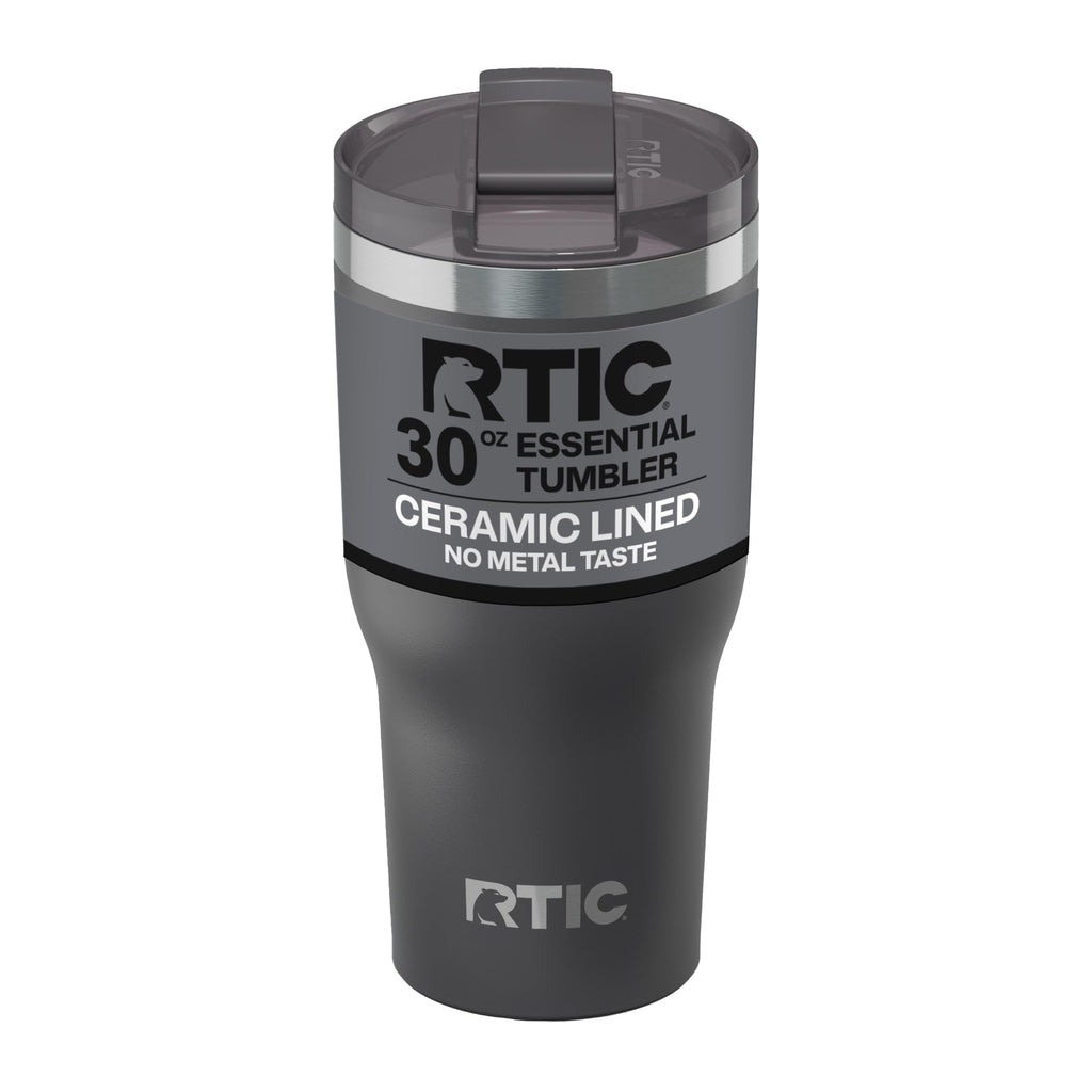 RTIC 30oz Essential Tumbler with Lid, Ceramic Lined, Graphite