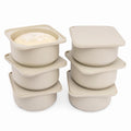 Babadoh Pizza Dough Proofing Silicone Containers with Lids | Pizza Making Accessories | Set of 6 | Dough Color | Original Size (make 12" Pizzas)