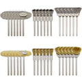 36-Piece Wire Brush Set - Metal Rust Removal, Polishing, Cleaning - Shaft 1/8″ (3mm) - Removes Burrs, Dust, and Oxide Layer - Handles Rough Surfaces - Designed for Industrial and DIY Enthusiasts