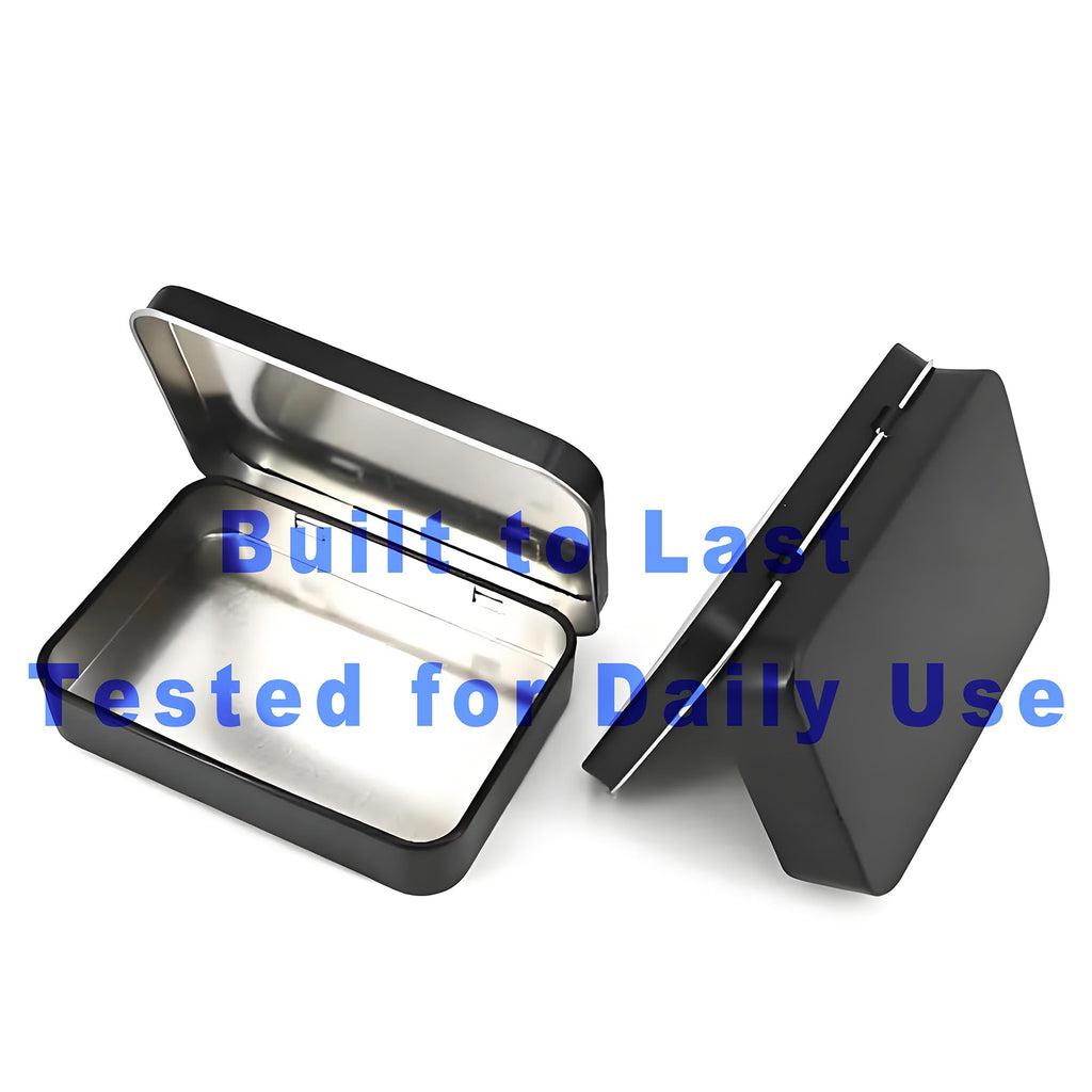 Small Metal Box With Lid-Cookie Tins Metal Tins With Lids Lens Wipes Storage Container Mini Portable Box,Empty Hinged Tin,For Organize Mint Candy Jar,Sewing Tools,DIY Gift Boxes(Black 20 Pcs)
