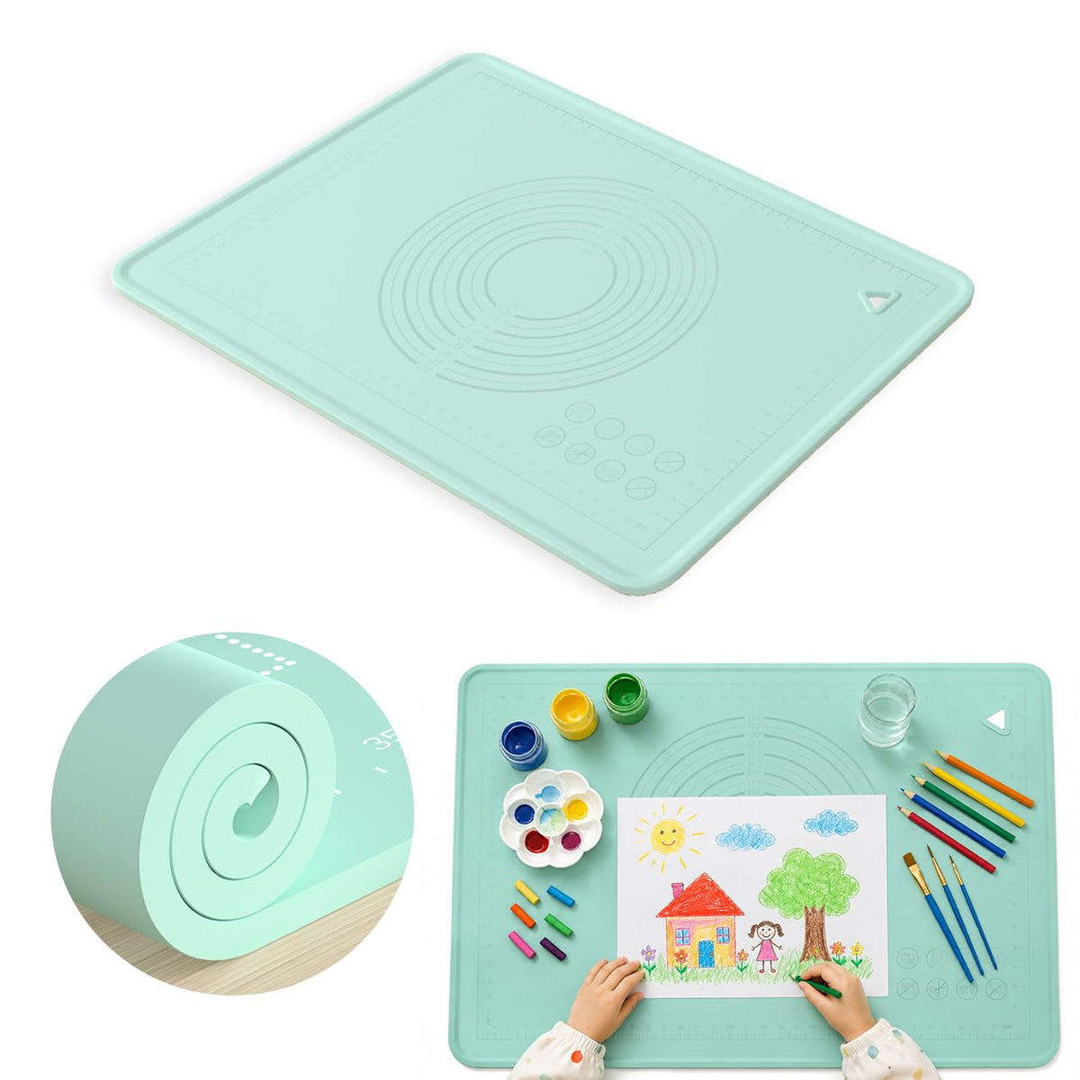 SKEAP Silicone Mat for Arts and Crafts –Non-Slip, Non-Stick Craft Mat