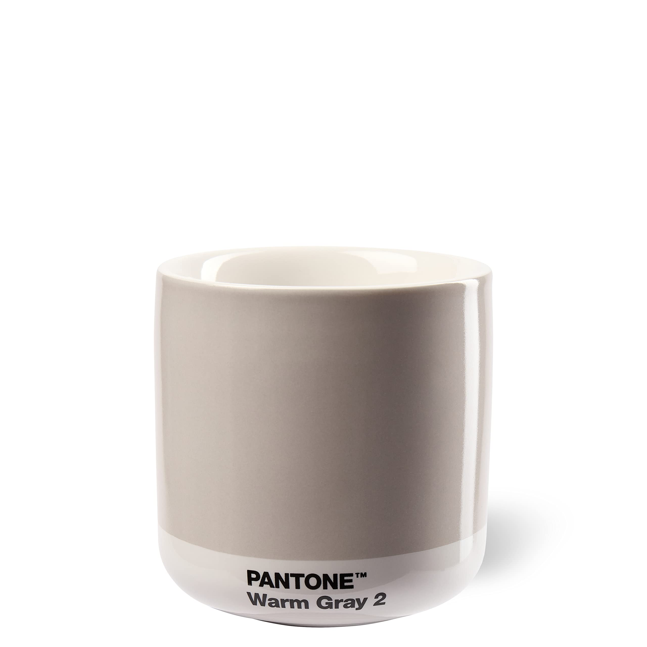 Copenhagen Design Pantone Latte Cup - Double Wall Thermo - Cappuccino Handleless Mug - 7.44oz/220ml, Warm Grey 2