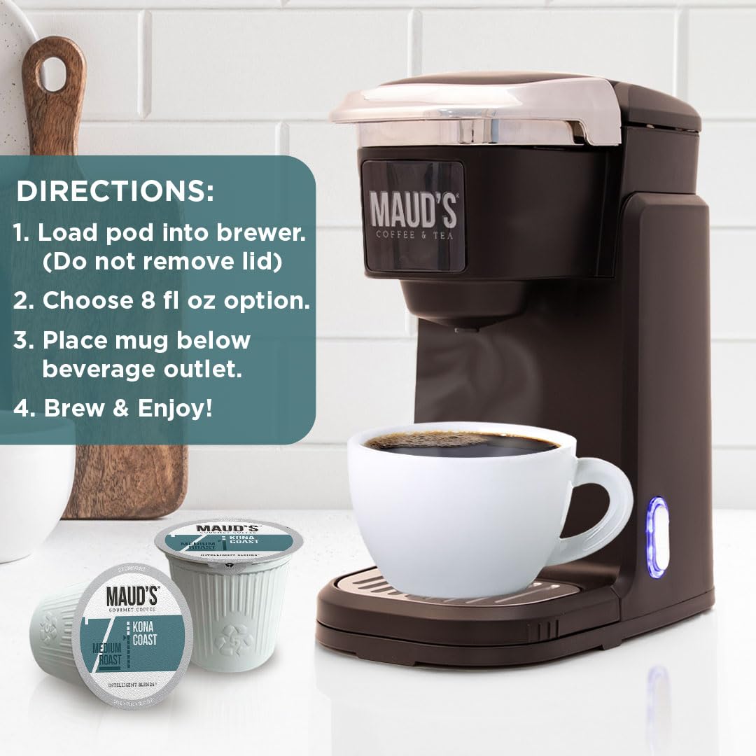 Maud's Kona Medium Roast Coffee Pods, 200ct