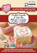 XO Baking Co. Gluten Free Confetti Cupcake & Cake Mix - Includes Sprinkles Without Artificial Dyes; Non-GMO; Rice Free; Peanut Free; No Preservatives, Artificial Flavors or Colors, 10oz