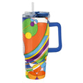 RainCaper 18/8 Stainless Steel Insulated Water Tumbler with Straw | 30oz, BPA-Free, Double Wall for Hot & Cold | Travel-Friendly, Cup Holder Ready (Frank Lloyd Wright March Balloons)