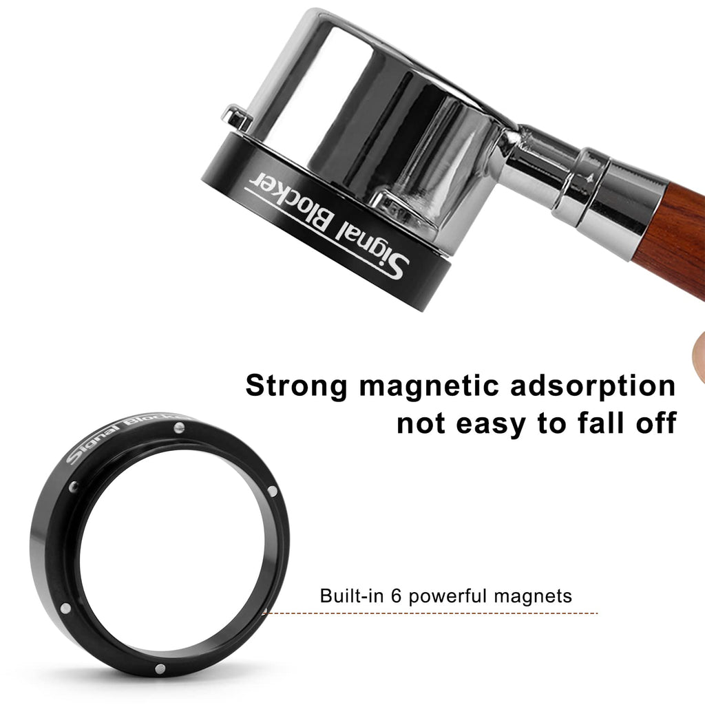 51mm Espresso Dosing Funnel: 51mm Portafilter Funnel Magnetic Coffee Dosing Ring Aluminium Metal | Espresso Machine Accessories Bundle Including Espresso WDT Tool