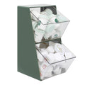 2 Pack Coffee Pod Holder K Cup Storage Organizer for Home Office Bar Countertop Organiser Storage Bins for Coffee Station Counter Container for Tea bag Sugar Creamer Filter Green