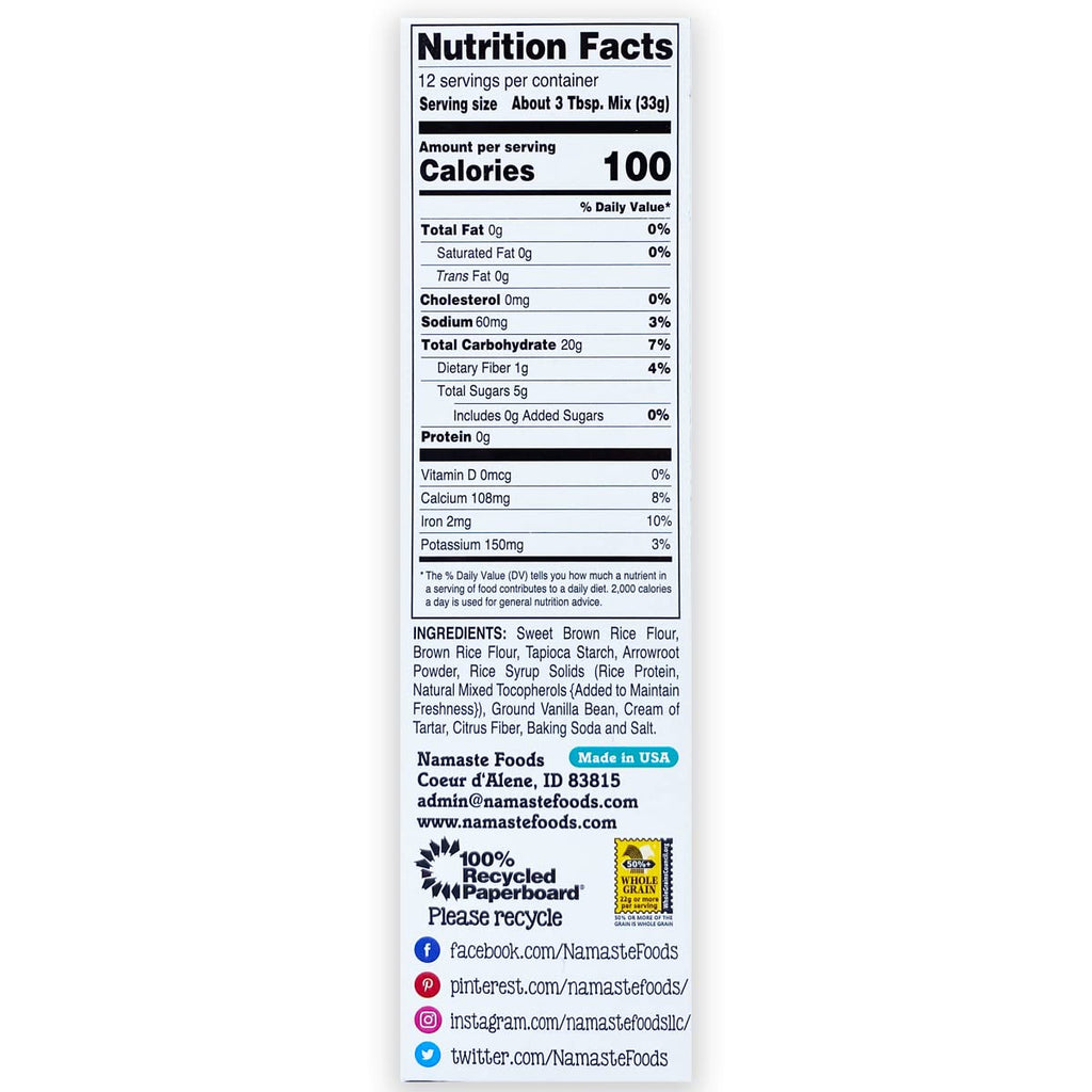 Namaste Foods, Gluten Free No Sugar Added Muffin Mix, 14-Ounce Bags (Pack of 6)