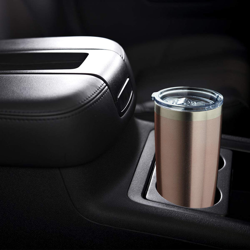 COMOOO 20oz Tumbler with Straw Stainless Steel Insulated Coffee Tumbler Cups Double Wall Vacuum Travel Coffee Mug with Splash Proof Sliding Lid for Hot Cold Drinks (Mix Color,4 Pack)