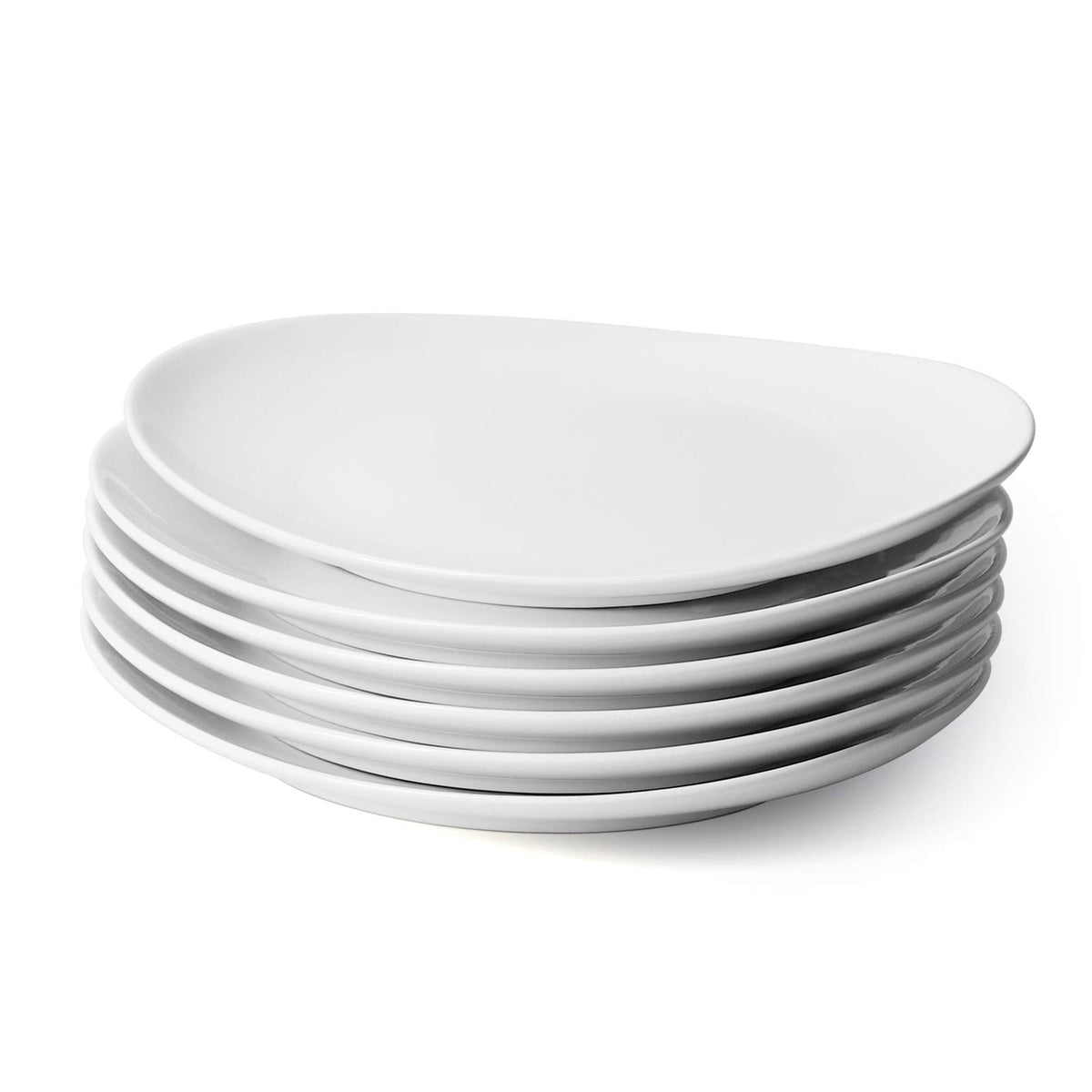 Sweese Porcelain Dessert Plates - 7.8 Inch Salad Plates, Small Appetizer Plates Set of 6 - Dishwasher, Microwave, Oven Safe - Azure Dreamscape Color