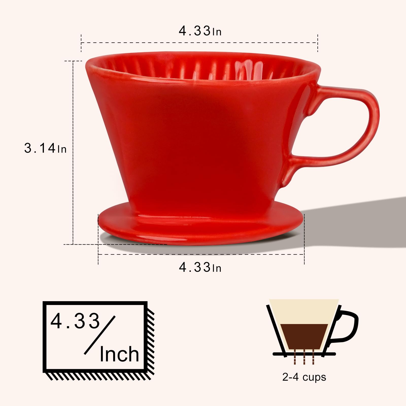 hailanbao Handmade Pour Over Ceramic Coffee Dripper