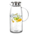60 Ounces Glass Pitcher with Lid, Hot/Cold Water Jug, Juice Beverage Carafe