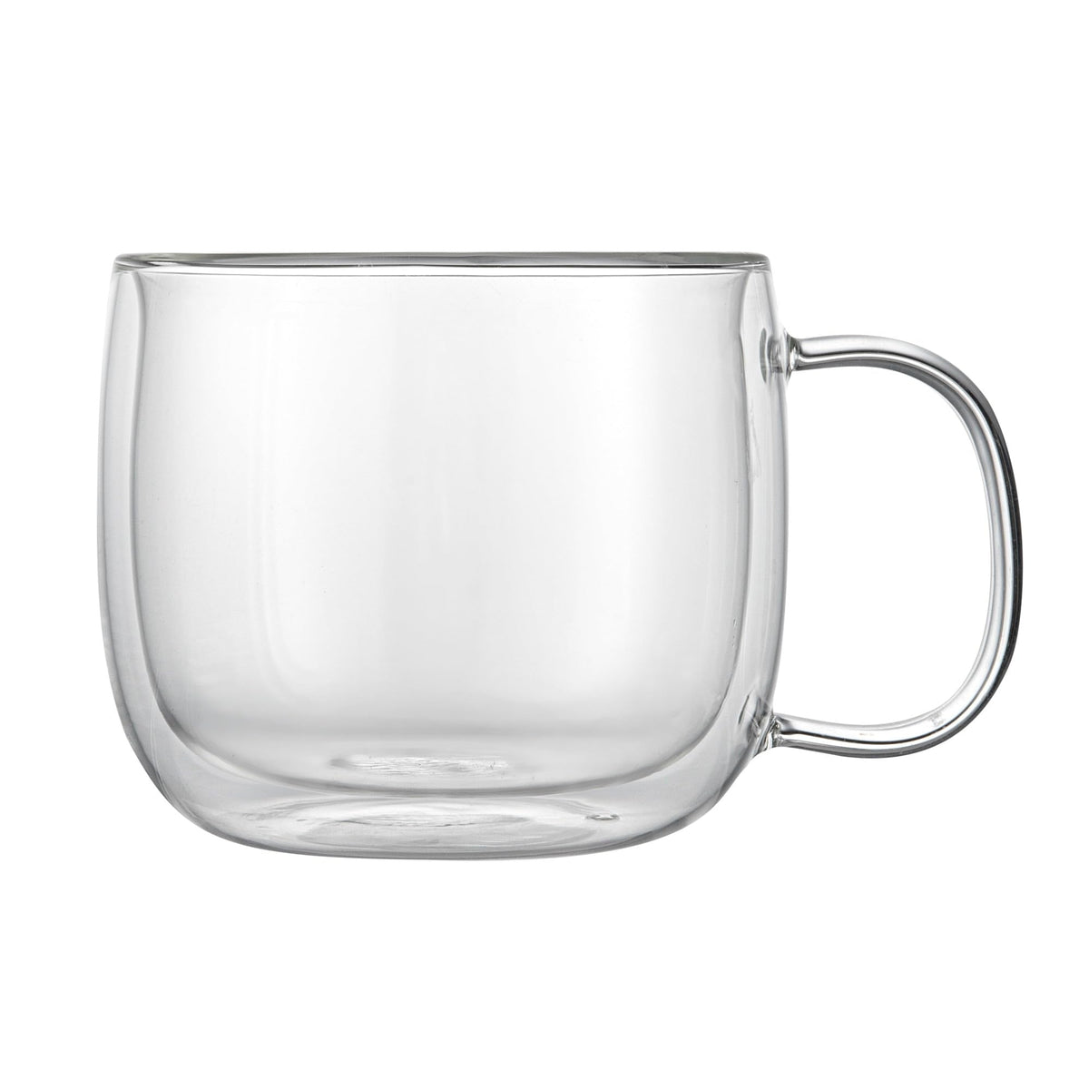 Restaurantware Glass Espresso Cups 5 Count 12 Ounces Borosilicate Double Wall Glass Coffee Mugs Insulated Clear Tea Drinkware for Hot or Cold Beverages