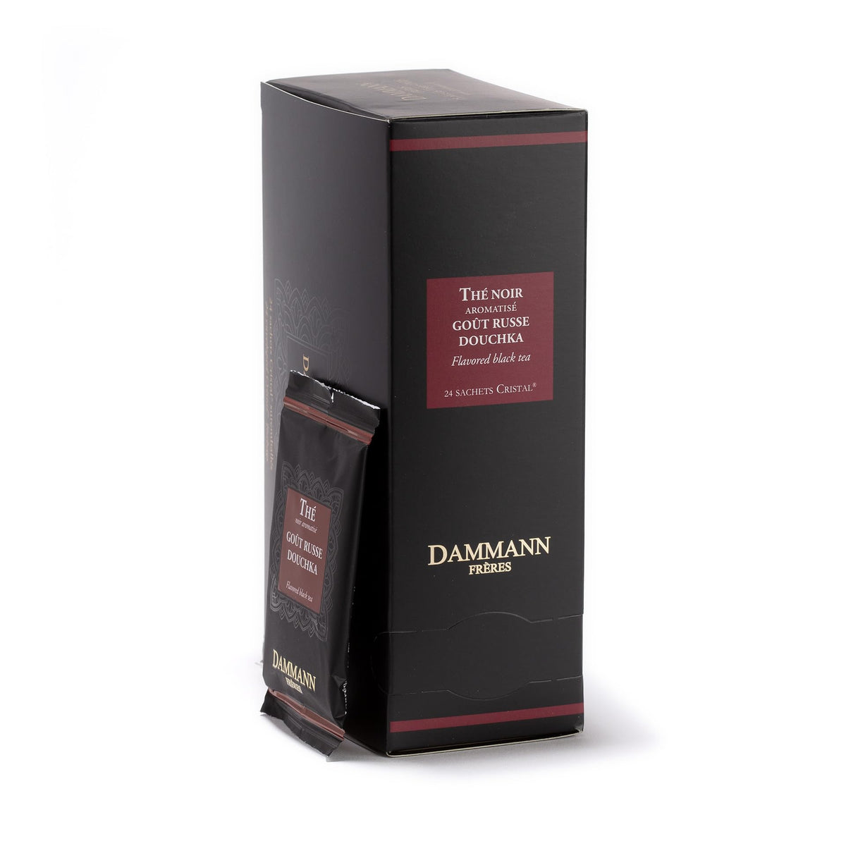 Dammann Freres Satchets, Chai Tea Bags, Premium Gourmet French Black Tea, Blend Ginger, Cinnamon, Cardamom Flavors, Individually Wrapped, 24 Count (Single Pack)