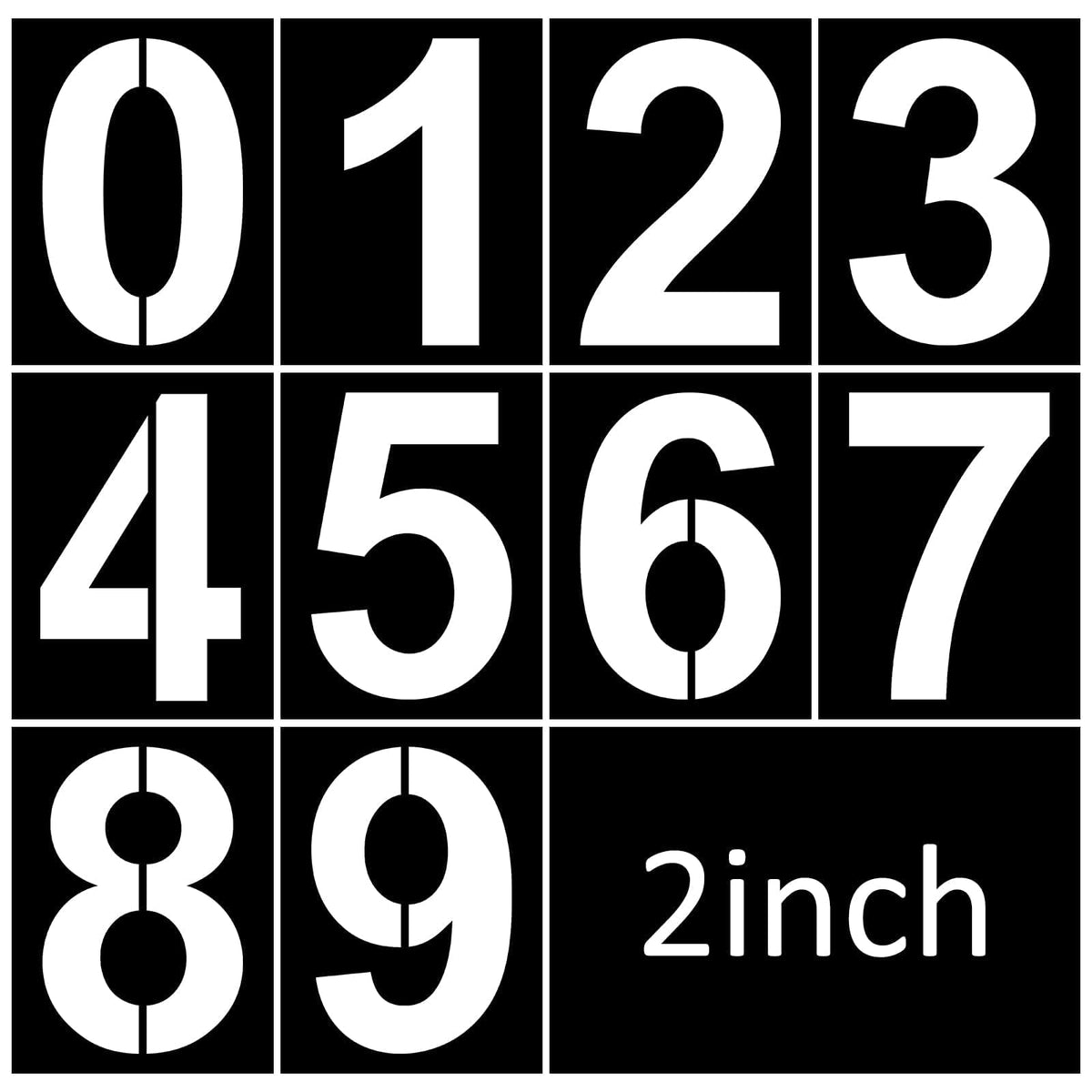 8 Inch Number Stencils Plastic Number Stencils Reusable Digital Painting Templates for Cake Stencil Address Templates