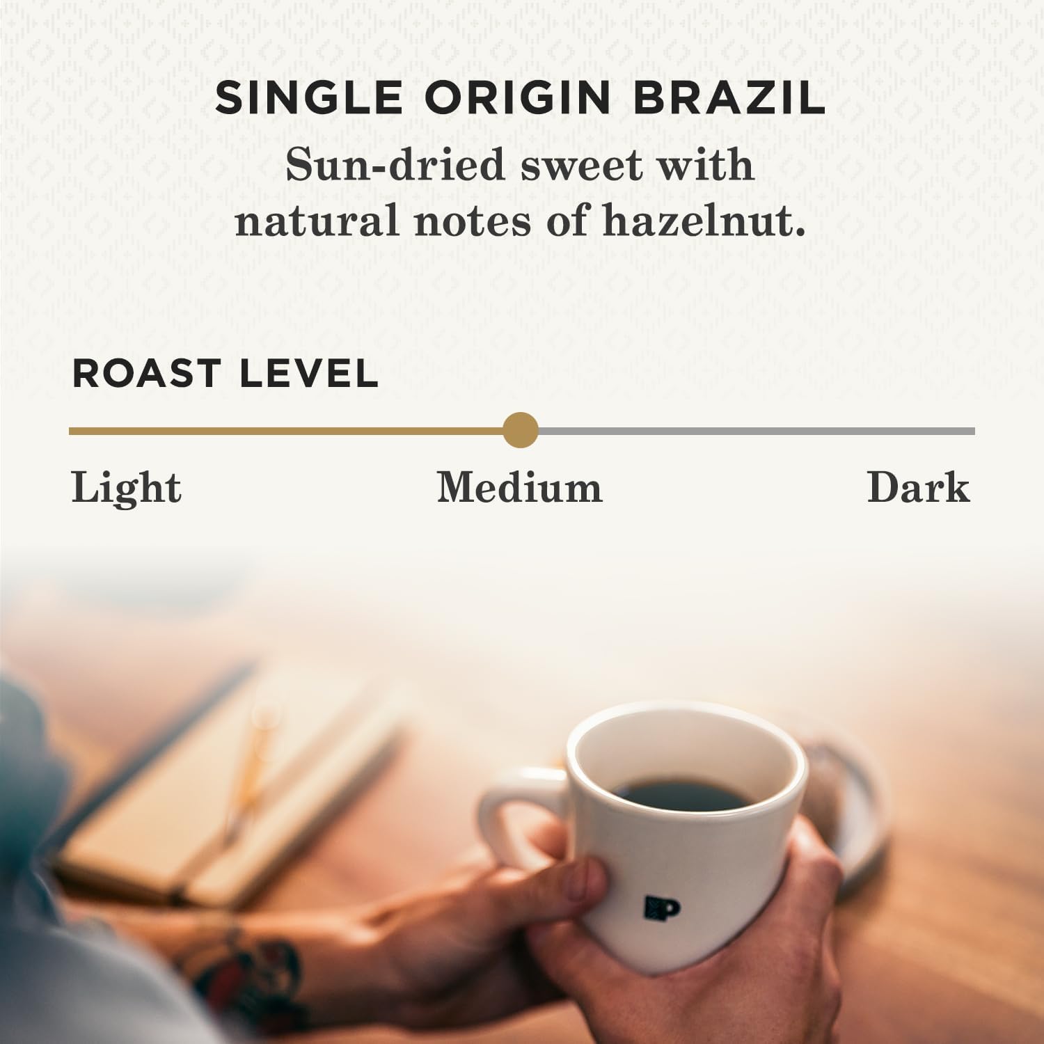 Peet's Coffee, Medium Roast Keurig K-Cup Pods, 100% Arabica Coffee - Single Origin Brazil 88 Count (4 Boxes of 22 Pods)