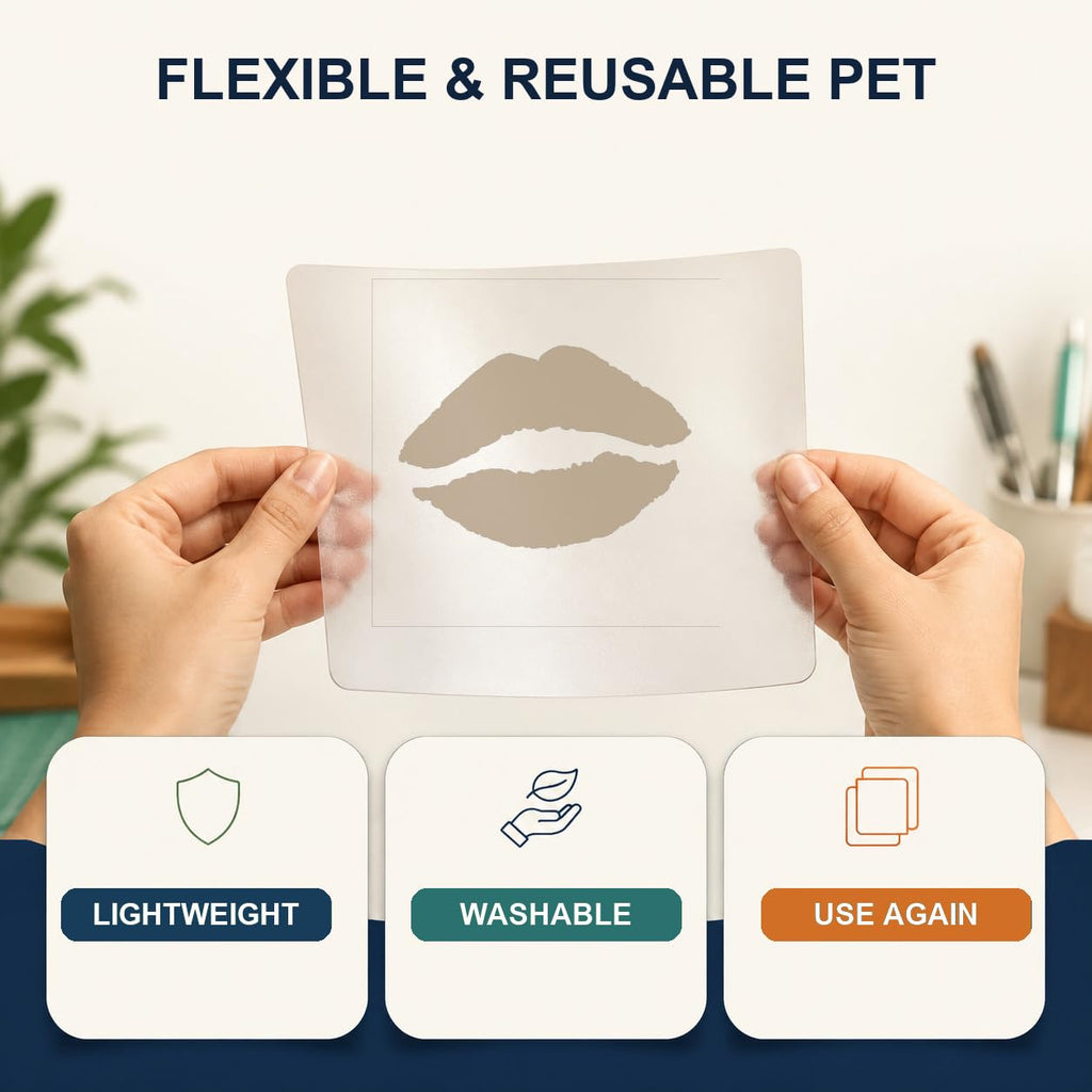 MAGJUCHE Lip Stencil 12 Inches, Reusable Kiss Stencil for Painting DIY Crafts Decor