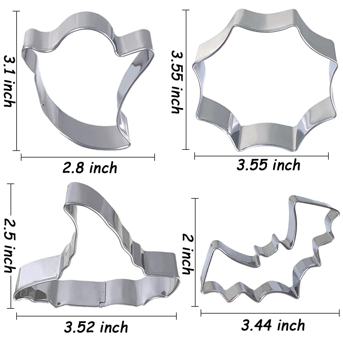 Kanehosi Halloween Cookie Cutters 7Pcs, Easy to Clean & Demold