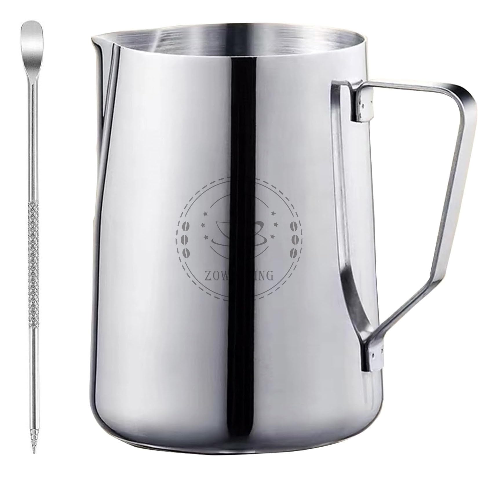 50oz Milk Frothing Pitcher, Stainless Steel Espresso Steamer Frother Cup