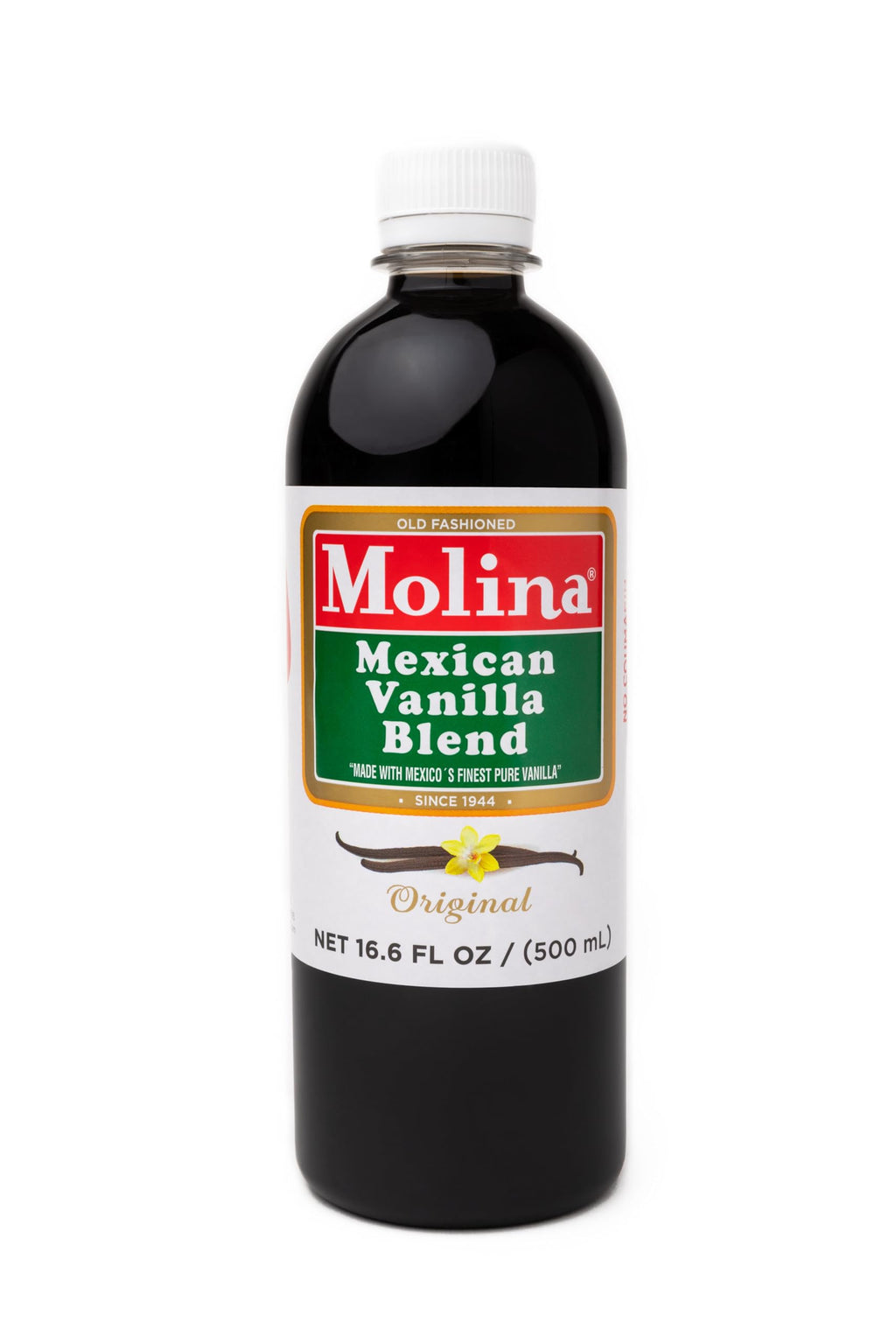 Vanilla Molina - Mexican Vanilla Blend with Pure Vanilla Extract - 2 Pack (16.6 Fl Oz Bottles) Natural Flavoring for Baking, Drinks and Desserts