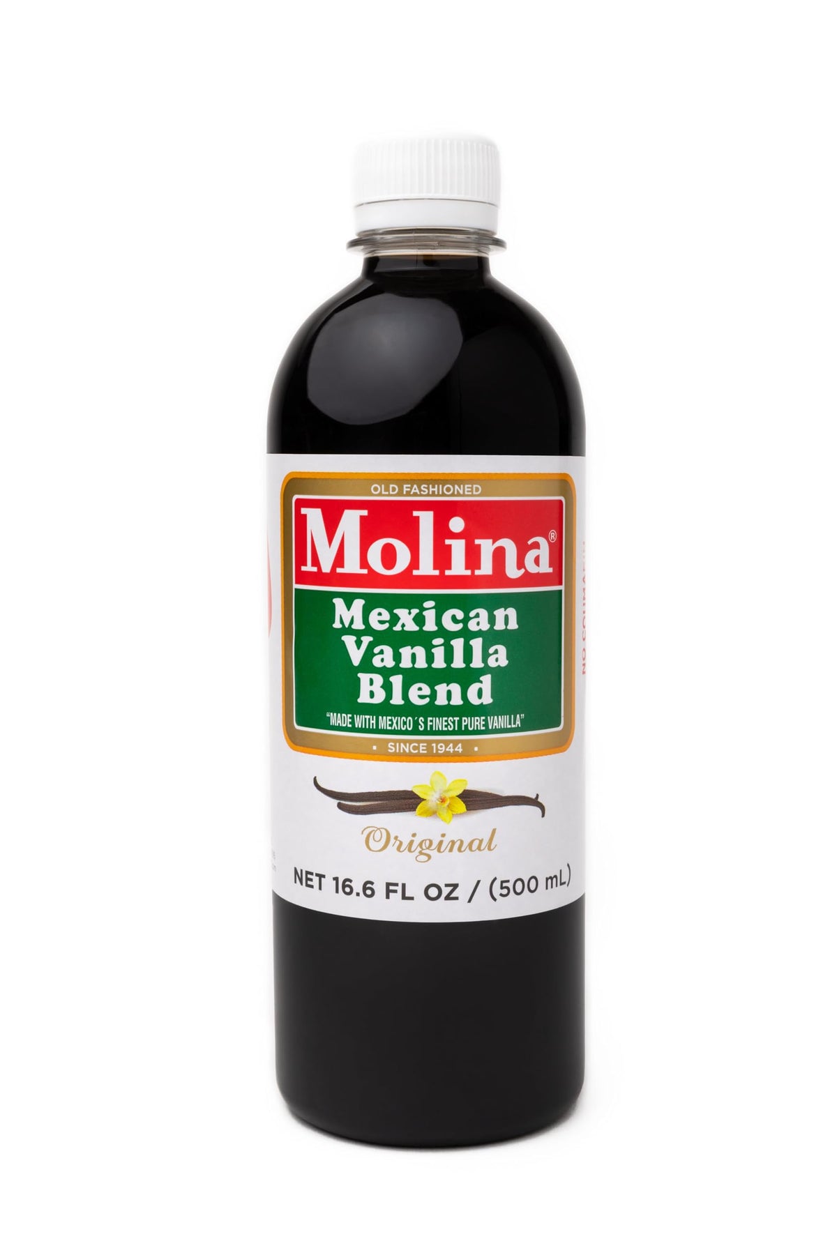 Vanilla Molina - Mexican Vanilla Blend with Pure Vanilla Extract - 2 Pack (16.6 Fl Oz Bottles) Natural Flavoring for Baking, Drinks and Desserts