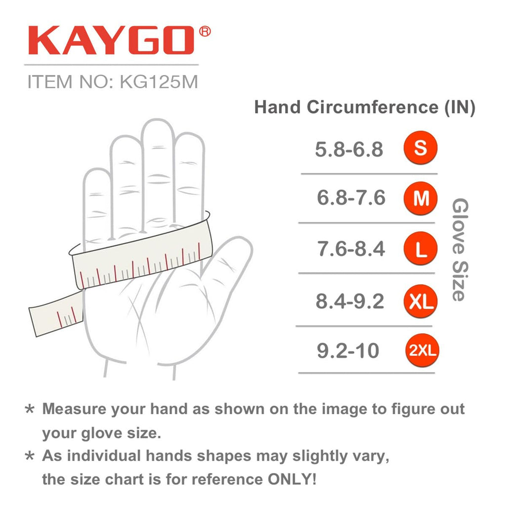 KAYGO Work Gloves Men, Mechanic Utility with Excellent Grip, KG125